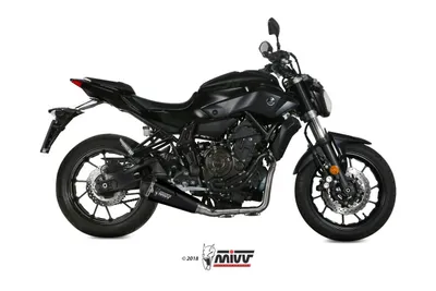 Image de Silencieux Mivv SPORT DELTA RACE système complet 2x1 Steel Black pour YAMAHA MT-07 BJ 2014 &gt