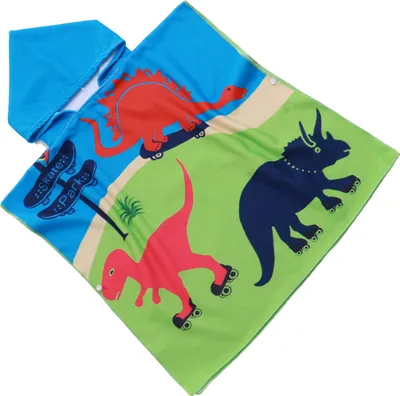 Produktbild von FEBE Badeponcho Kinder Dinosaurier Badetuch Mit Kapuze Bademantel für Kleinkind