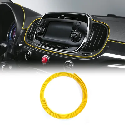 Productafbeelding van Stripverlichting, inbouwprofiel voor auto-interieur, geel, 3 mm x 3 meter