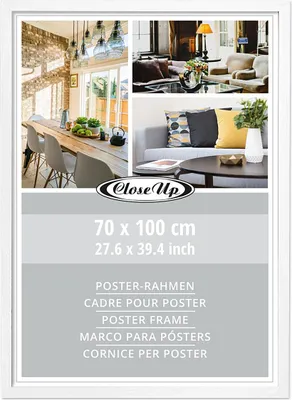 Produktbild von Posterrahmen 70 x 100 cm Holzdekor weiß
