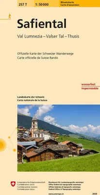 Produktbild von 257T Safiental Wanderkarte