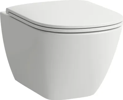 Zdjęcie produktu dla LAUFEN zestaw WC wiszący LUA WC bez obręczy biały połysk z deską WC H86608000001