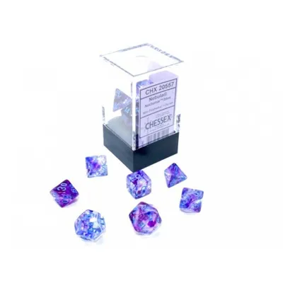 Produktbild von Chessex - Nebula - Mini 7-Die Set - Nocturnal/Blue