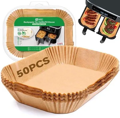 Produktbild von Dual-Zone-Airfryer-Bakpapier-50-Stück für XL-Größe