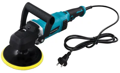 Image de Polisseuse pour voiture - Polisseuse rotative - 1580 W - 550–3300 tr/min - Vitesse réglable - Électrique