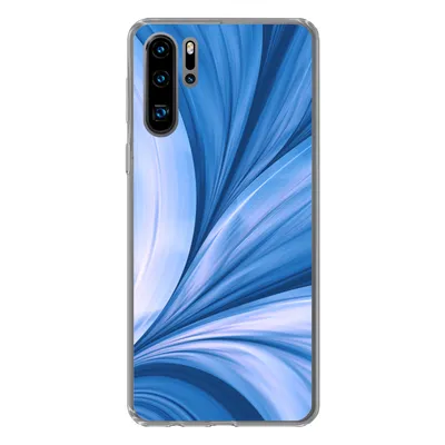 Produktbild von MuchoWow® Handyhülle Schutzhülle Hülle für Huawei P30 Pro Blau - Abstrakt - Design Silikon Softcase Handy Hülle - Schutzdeckel