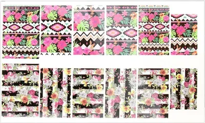 Produktbild von Wasserbasierte Nagelsticker Bogen 9 x 5,5 cm a Nr. 698