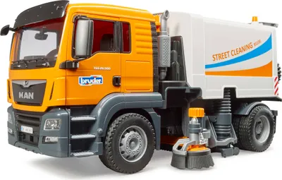 Produktbild von bruder 03780 - Man TGS LKW Straßenreinigung - 1:16 Kehrmaschine Reinigungs-Fahrzeug Kommunalarbeiter Müllabfuhr LKW Spielzeug Maschine