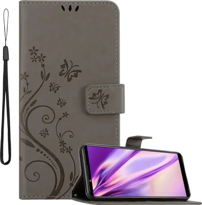 Obrázek produktu pro Cadorabo Pouzdro pro Sony Xperia PRO-I Ochranný kryt v šedé barvě Pouzdro na mobilní telefon Kryt Pouzdro Flowers Flower
