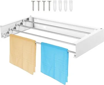 Produktbild von Kompakt wandmontierter Wäscheständer 50cm