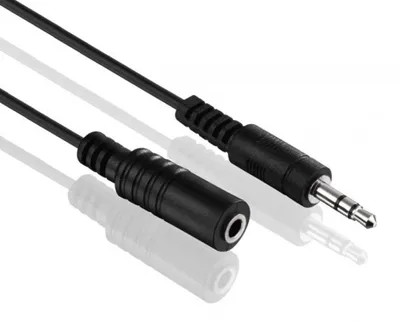 1m Audio Kabel 3,5mm Klinke Verlängerung Verlängerungskabel Klinkenkabel schwarz