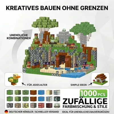 Produktbild von 1000er Set Magnetische Bausteine "Schatzsuche"– Mega-Pack für 3D-Welten