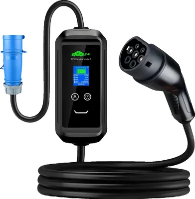Obrázek produktu pro Přenosná nabíječka EV, nastavitelný proud až 40 A, inteligentní funkce časovače, TYPE2