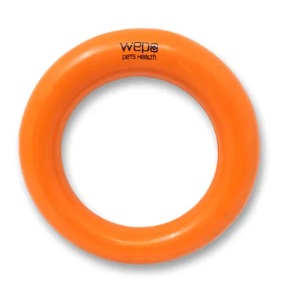 Produktbild von WEPO - Wurfspielzeug Hunde - Kauring Ø 15cm - Beißring Hund - Hundespielzeug - Welpen Kauspielzeug - Ziehspielzeug Orange