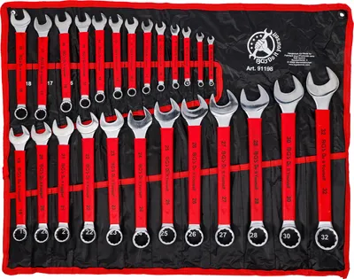 Produktbild von BGS TECHNIC Maul-Ringschlüssel-Satz, 91198, SW 6-32 mm, 25-teilig