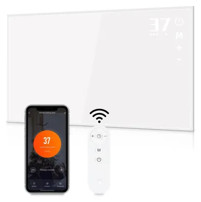 Image de ZMH radiateur infrarouge 450W radiateur électrique à économie d'énergie - radiateur infrarouge mural radiateur électrique avec télécommande