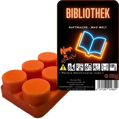 Produktbild von WonderWax Neon Duftriegel 6 x Duftwachs Kreise Wachsmelt Duftwachs Raumduft für Duftlampen Soja Wachs Melts Duftmelt Aroma Wellnes Kerzen Wärmer Wax Tarts Bibliothek
