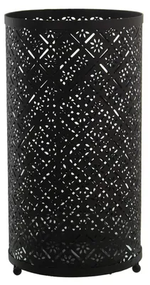Runder Schirmständer aus Metall, Schwarz, 24 x 45 cm