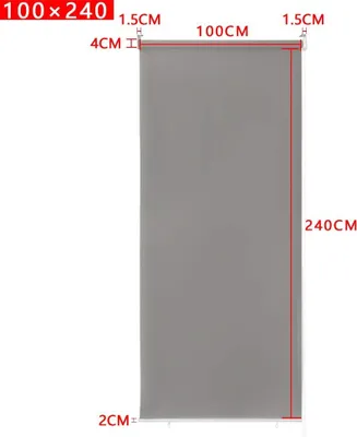 Obrázek produktu pro LZQ 100 x 240 cm Exteriérová roleta Vertikální markýza Venkovní roleta Ochrana před sluncem Balkonová roleta Ochrana před UV zářením Soukromí odstín šedá