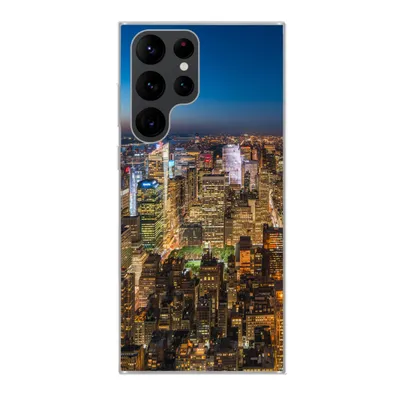 Produktbild von MuchoWow® Handyhülle Schutzhülle Hülle für Samsung Galaxy S22 Ultra New York - Farben - Nacht Silikon Softcase Handy Hülle - Abbildung