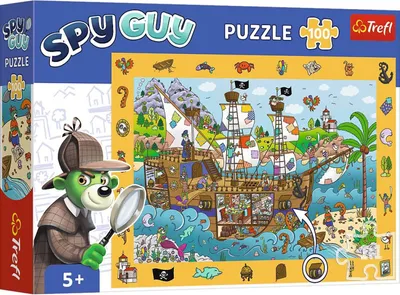 Obrázok produktu pre Puzzle 100 Pozorovanie Spy Guy Pirátska loď 15594