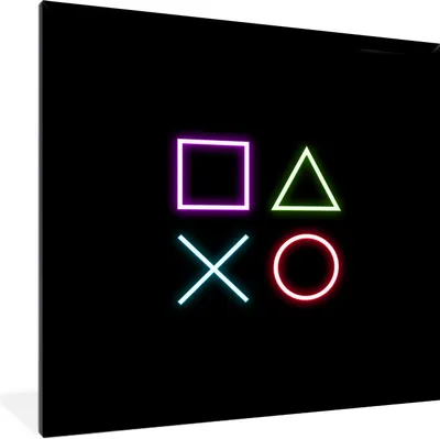 Produktbild von MuchoWow® Gerahmtes Poster Gaming - Neon - Konsole - Schwarz - Controller - Gaming 40x40 cm - Poster mit Schwarzem Bilderrahmen Wandposter Rahmen Foto Bilder - Mit Rahmen - Wanddekoration Schlafzimmer