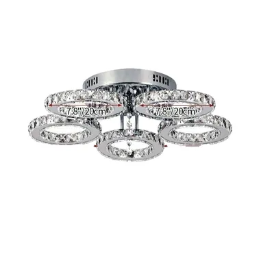 Produktbild von Deckenlampe, modernes Design, LED-Technologie, 5 Ringe, Warmweiß