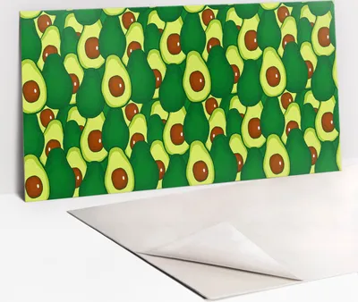 Produktbild von PVC-Wandschutz für die Küche - Stilvoller Schutz für Ihre Wände 100 x 50 Grüne Zeichnen Avocado