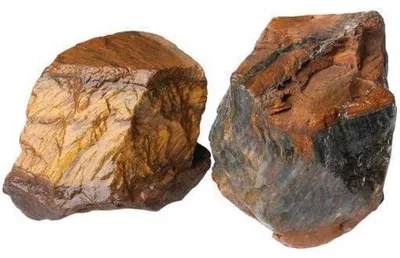 Produktbild von Tigerauge Rohsteine 2 Stück 4,5-5,5cm Naturstein Heilsteine Dekoration