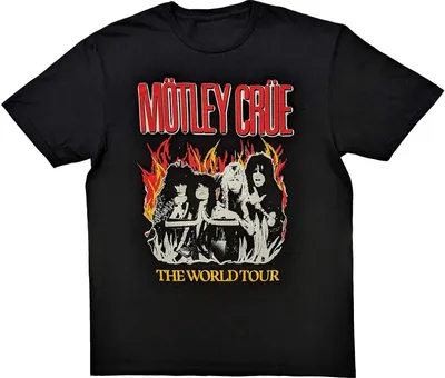 Produktbild von Motley Crue - "World Tour" T-Shirt für Herren/Damen Uni RO9685 (L) (Schwarz)