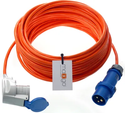 Produktbild von CEE-Verlängerungsleitung Camping Caravan CEE-Stecker auf CEE-Winkelkupplung MENNEKES IP44 H07BQ-F 3G2,5 16A/230V 5-50m, Länge:40m