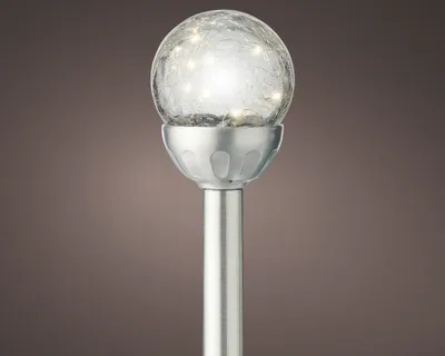 Produktbild von LED Solarleuchte Gartenstecker 30cm Edelstahl Dauerbetrieb 8h warmweiß