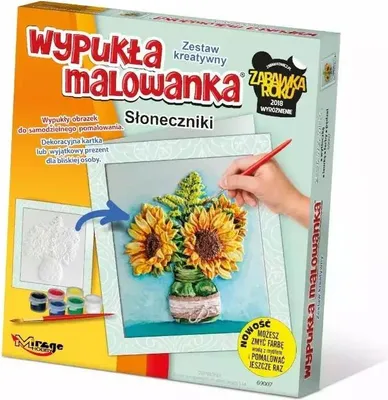 Zdjęcie produktu dla Mirage Hobby Wypukła Malowanka Słoneczniki - zestaw kreatywny dla dzieci od 5 lat