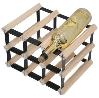 Obrázok produktu pre Drevený stojan na víno na 9 fliaš