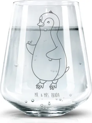 Produktbild von Mr. & Mrs. Panda Glas Pinguin Marienkäfer - Transparent - Geschenk, Aufmerksam, Tumbler, Lebensfreude, Glasbecher, Kleine Wunder, Becherglas, Wasserglas, Glück, Liebe