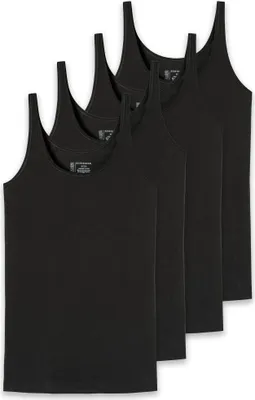 Produktbild von SCHIESSER Damen Trägertop, 4er Pack - Single Jersey, Serie 95/5, uni Schwarz 2XL