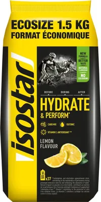 Produktbild von Isostar Hydrate & Perform isotonisches Elektrolytgetränk 1,5kg Beutel Lemon