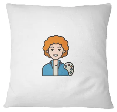Kissenhülle 45x45 cm, Weiß, Polyester, mit Reißverschluss
