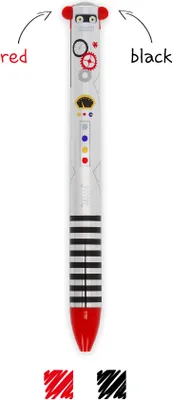 Image de Legami stylo bille bicolore - CLICK&CLACK - ROBOT