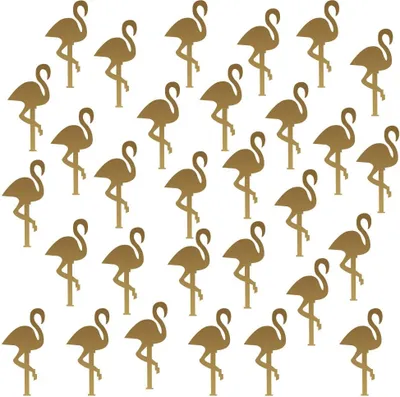 Produktbild von Oblique Unique 30 Flamingo Wand Sticker Wandaufkleber Wandtattoo Wanddeko Basteln gold