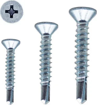 Produktbild von Bohrschrauben 7504 P - Stahl verzinkt Senkkopf Kreuz (Ø 6,3 x 80mm - 50 Stk.)