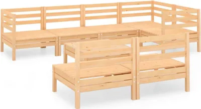 Produktbild von vidaXL 8-tlg. Garten-Lounge-Set Massivholz Kiefer