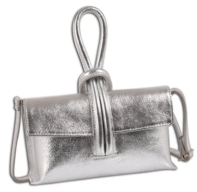 Produktbild von Toscanto Damen Abendtasche Umhängetasche Leder Tasche silber OTT834AJ