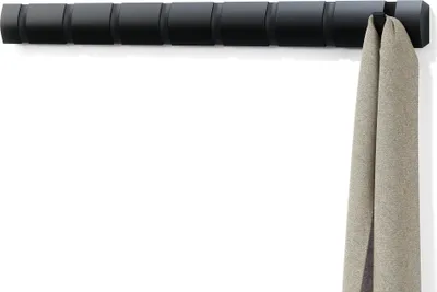 Produktbild von Umbra Flip 8, Wand-montiert, 8 Haken, Schwarz, Schwarz, Modern, Flip