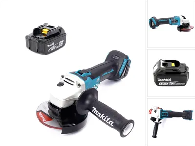 Obrázok produktu pre Akumulátorová uhlová brúska Makita DGA 504 T1 18V 125mm bez kefiek + 1x akumulátor 5,0Ah - bez nabíjačky