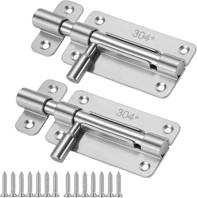 Immagine prodotto di Serrature in acciaio inossidabile, 2 pezzi, 10 cm, per porte e cancelli