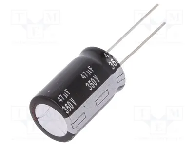 Produktbild von 1x Kondensator: elektrolytisch THT Ø16x25mm 350VDC 47uF 20% EEUEB2V470 Elektroly