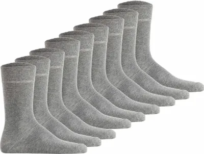 Produktbild von Hudson Uni Socken, 9er Pack - Simply, Basic Socken, einfarbig Grau 35-38