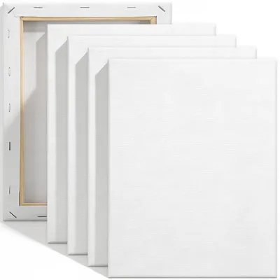 5er-Pack Leinwand 40x50 cm, weiß, 17 mm, 380 g/m²