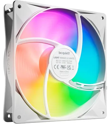 Produktbild von be quiet! LIGHT WINGS LX 140mm PWM High Speed 3-Pack White Computergehäuse Ventilator 14 cm Weiß 3 Stück(e)